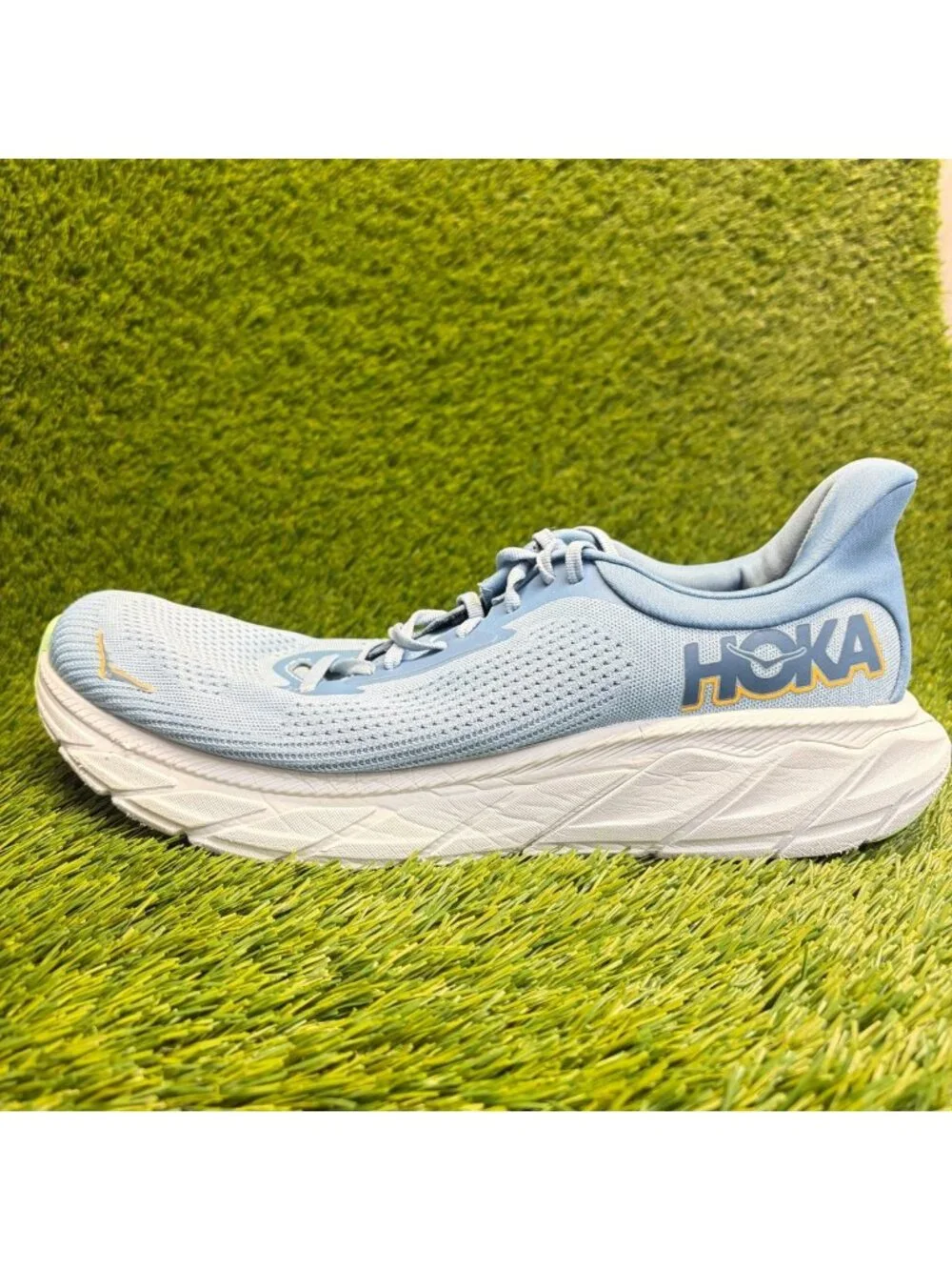 Hoka One One Arahi 7 Mens Size 12.5 Blue White Athletic Running Shoes Sneakers